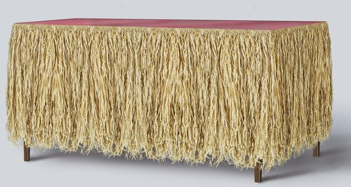 Natural Raffia Table Skirt 30" 3835