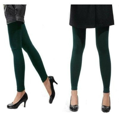 Hunter Green Footless Leggings 8099