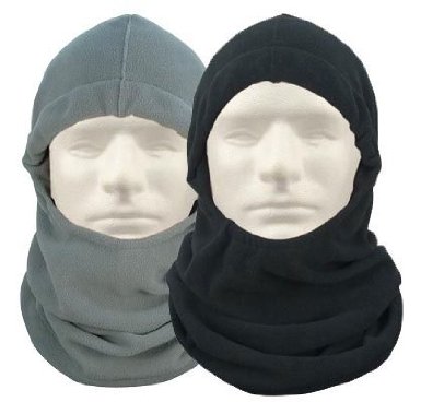 Black Polar Fleece Hat |  Adjustable Balaclava | 3063