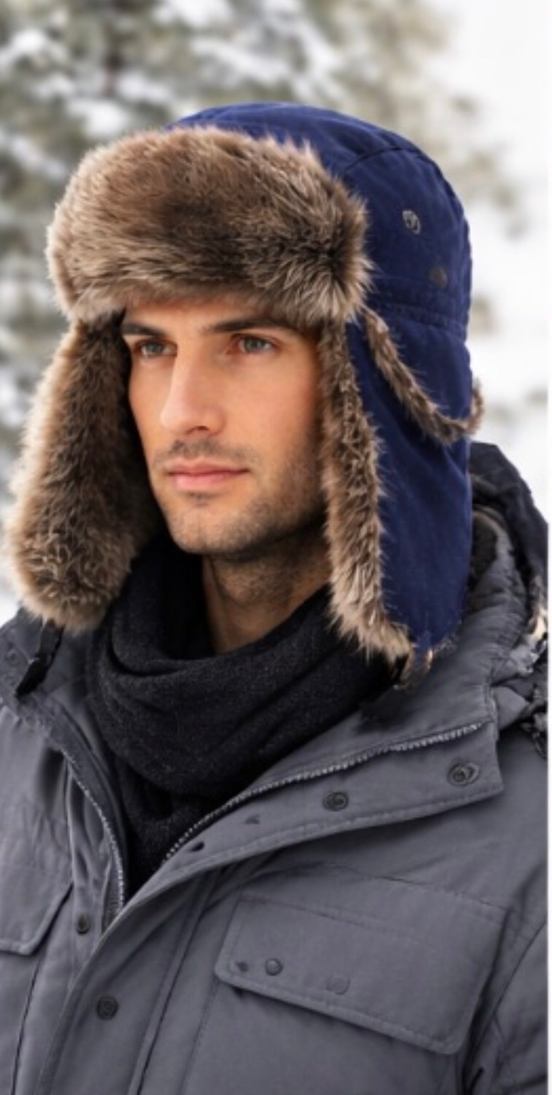 Custom Winter Hats | Personalized Winter Hats | Customized Trapper Hats | C1033   22.5" Standard Adjustable Strap