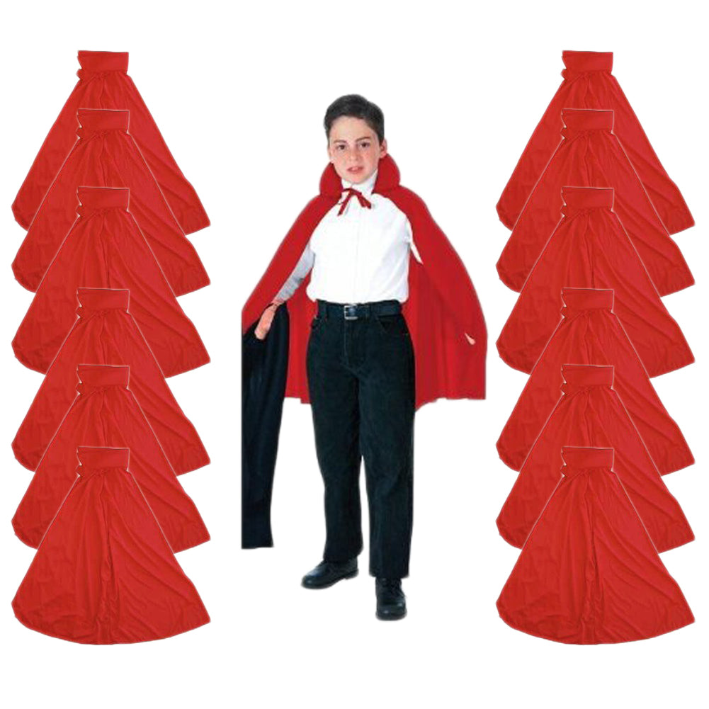 Child Cape Bulk Red 27' 12 PACK 4522D