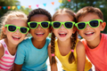 Kids Green Sunglasses 12 PACK Party Favor Quality Ages 3-9 | 399