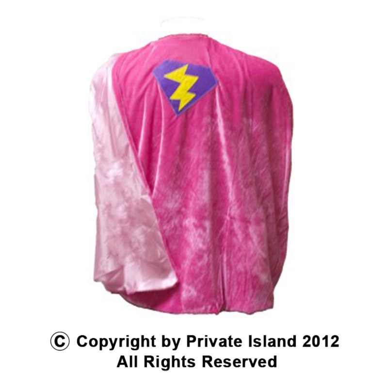 Girls Costume Cape Superhero Pink Cape 4701