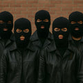 Three Hole Knit Ski Mask - Black 3056 12 PACK