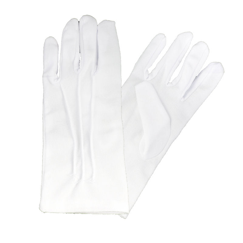 Stitched Gloves White w/ SNAPS Adult PAIR 5020 12 PACK