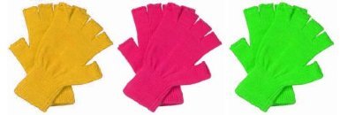 Neon Fingerless Gloves Bulk | 12 PACK Mixed Colors 5076
