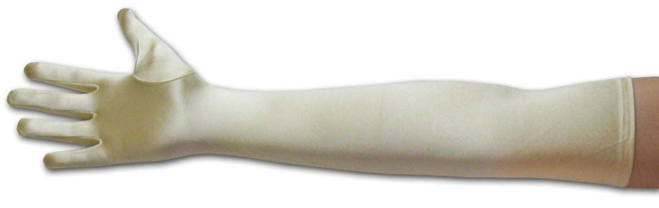 Satin Opera Gloves Pale Gold 23" 5101