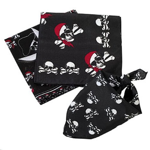 Pirate Bandana Black 12 PACK 1981