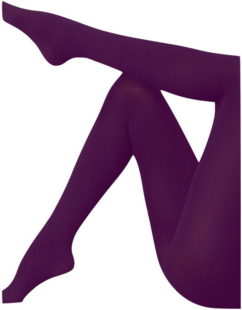Super Control Top Purple Tights Opaque 12 PACK 8060D