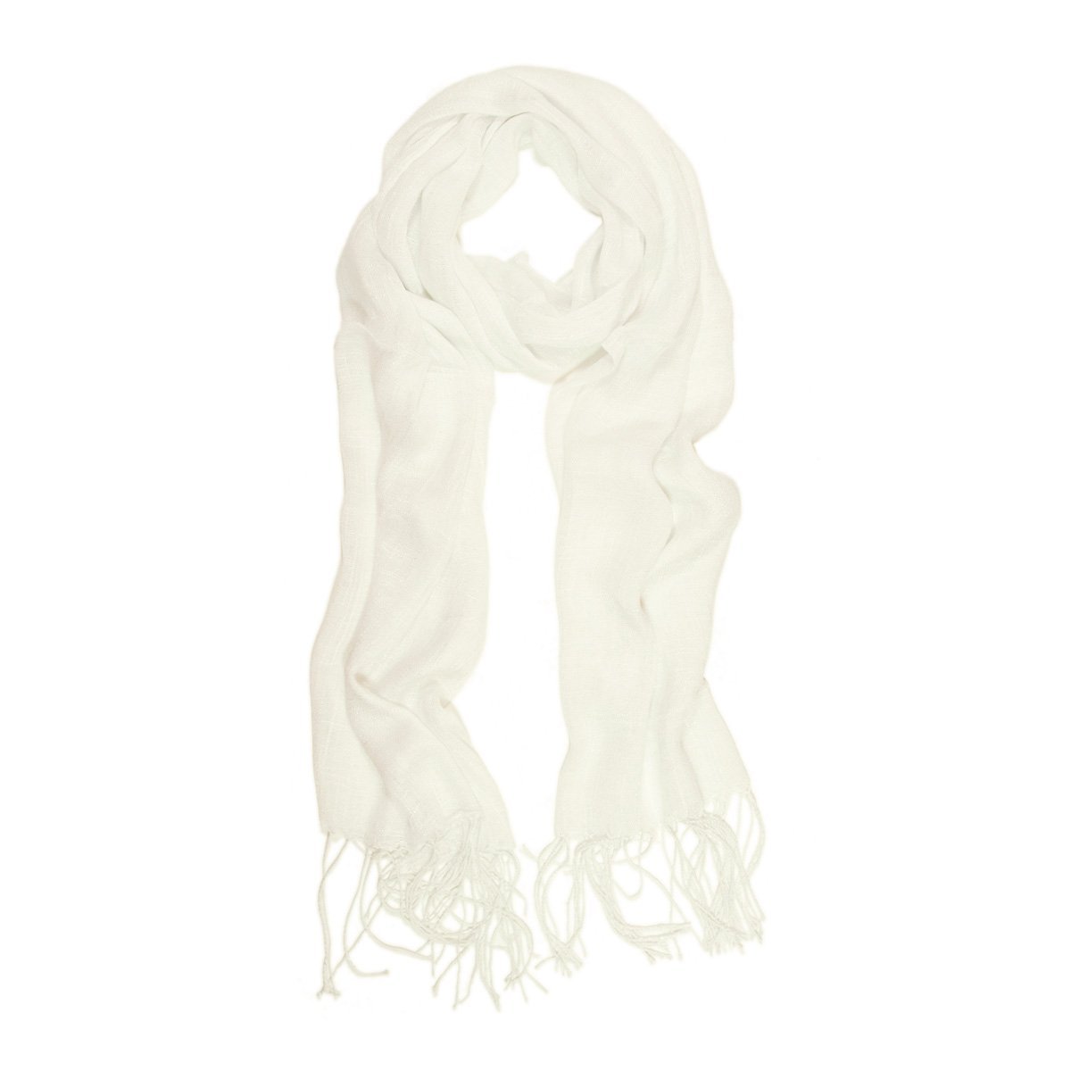 Viscose Scarf Light Wear White Spring Summer Fall 2043