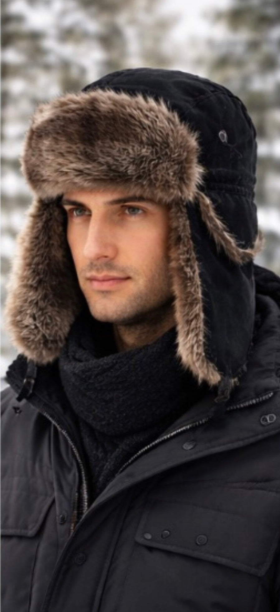 Custom Winter Hats | Personalized Winter Hats | Customized Trapper Hats | C1033   22.5" Standard Adjustable Strap
