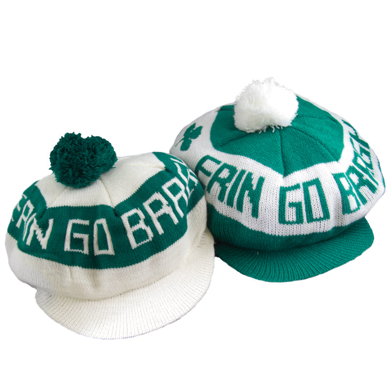 St Patricks Day Erin Go Bragh Irish Tam with White Brim 5878
