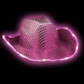 LED Pink Cowgirl Hat | Flashing Adult Size 22.5' 5890