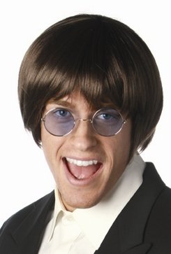 Wig 60's Pop Star Brown Mens Wig 6022
