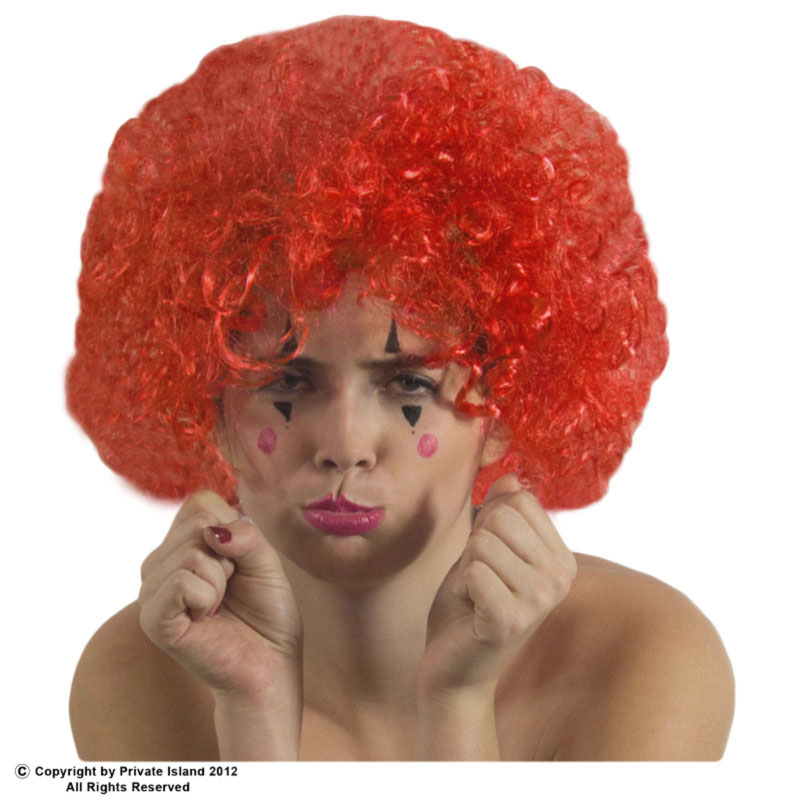 Red Clown Afro Wig 6032