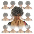 Grey Curly Mom Wig 12 PACK  6039D