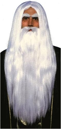 Wizard White Long Wig 6058