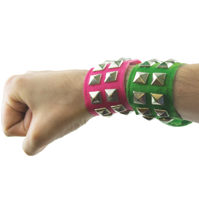 Pink Wristband Neon Studded 6510