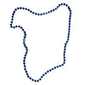 12 PACK 7mm Mardi Gras Bright Blue Party Beads 6542