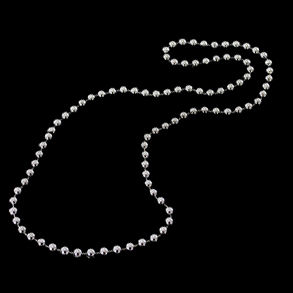 12 PACK 7mm Mardi Gras Silver Party Beads 6543