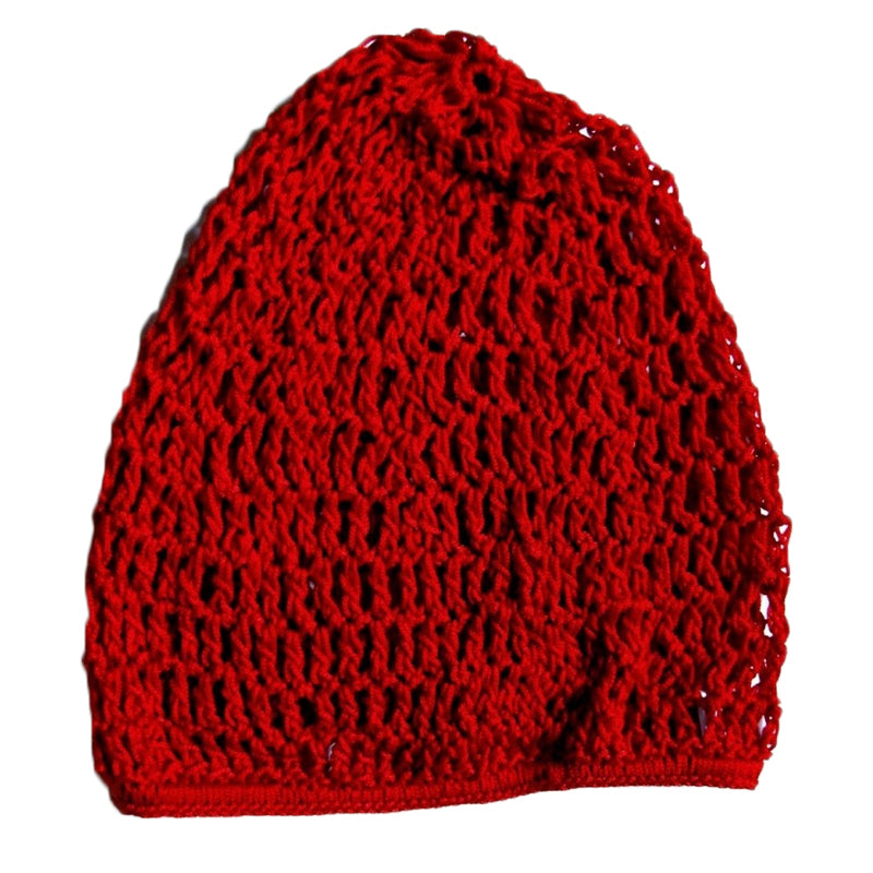 12 PACK Red Crochet Hair Snood 6620