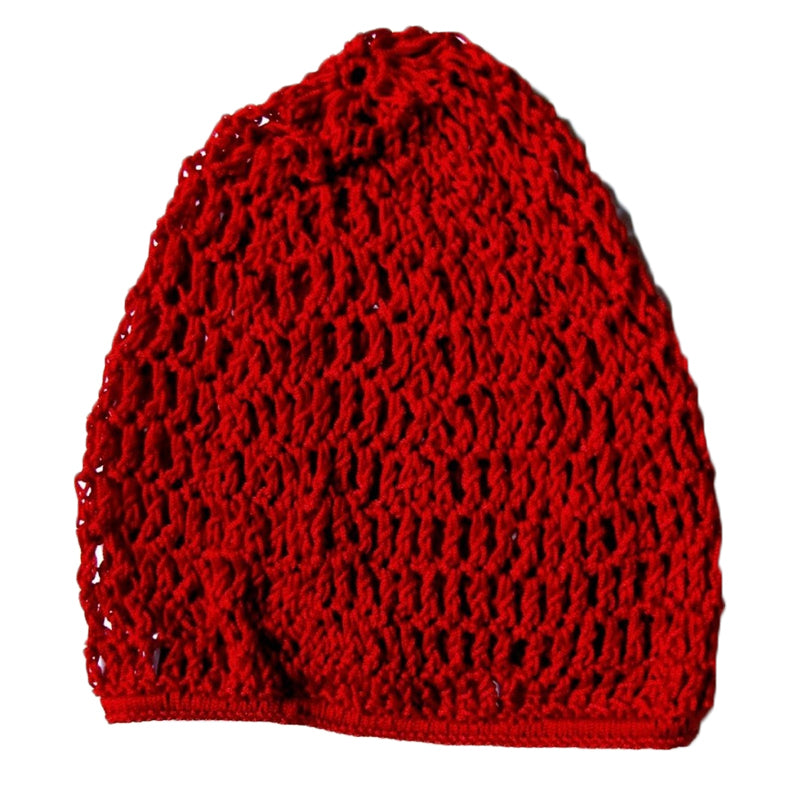 12 PACK Red Crochet Hair Snood 6620