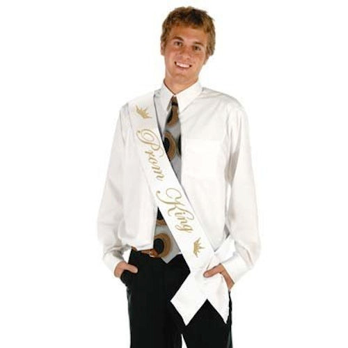Prom King Sash Bulk |  12 PACK 60"  WS6852D