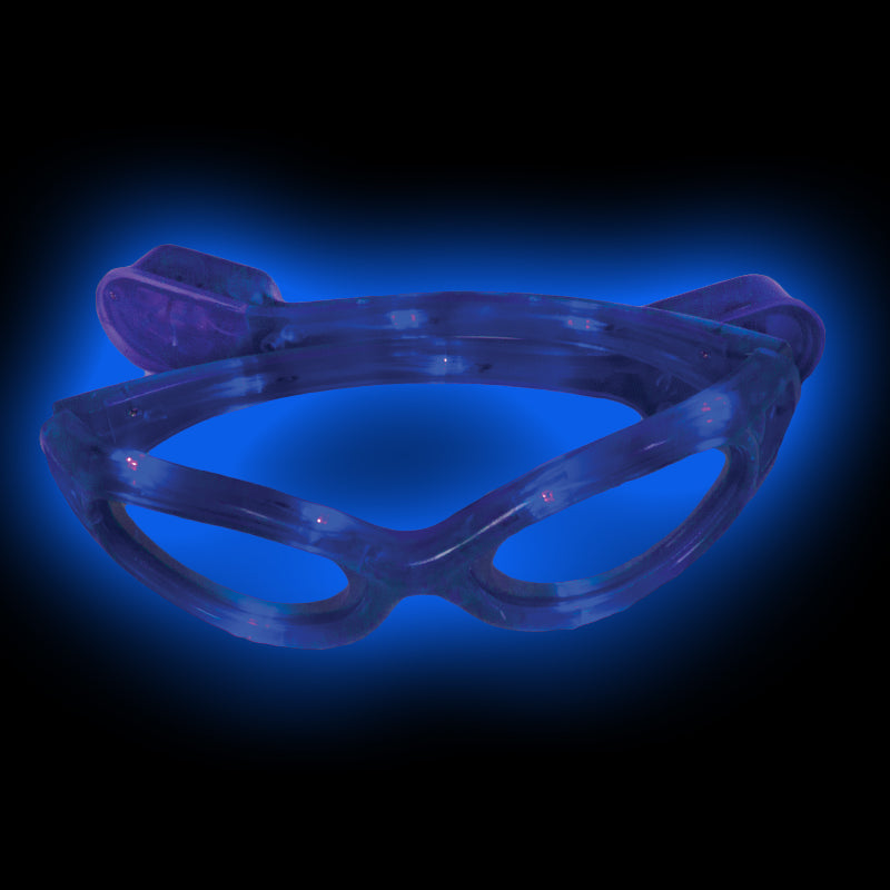 Blue Rave LED Wrap Around Glasses 7104