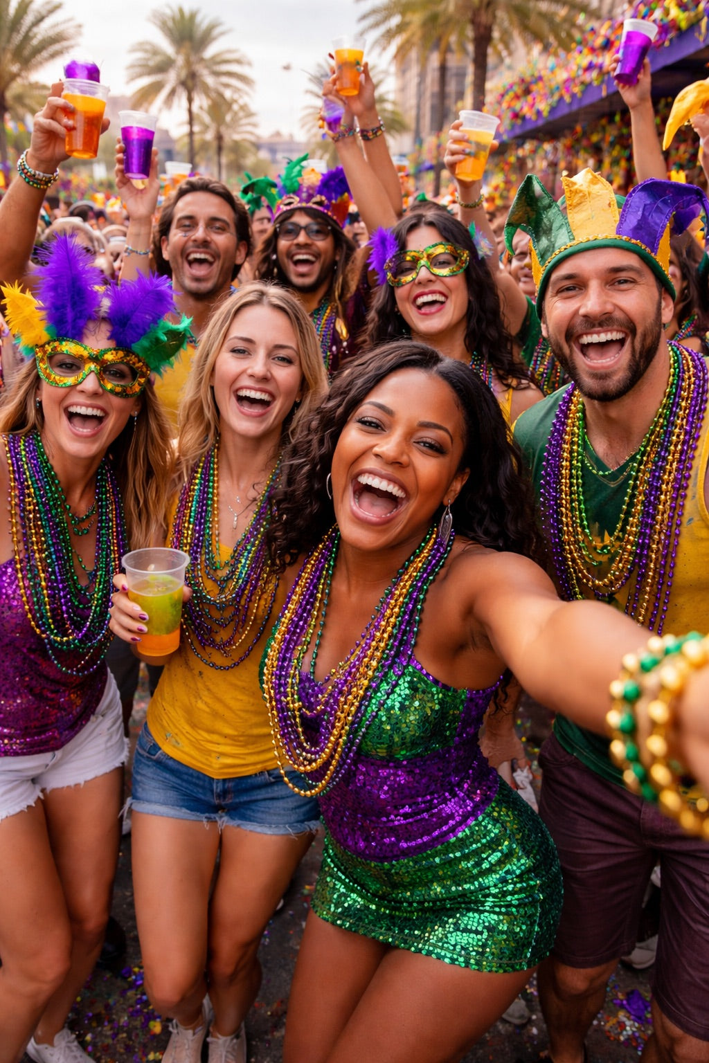Mardi Gras Beads Bulk Mixed 6525