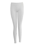 Premium Opaque White Footless Leggings Cotton/Polyester 12 PACK 8092D