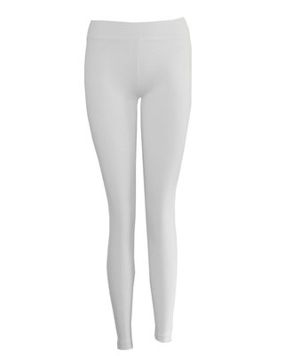 Premium Opaque White Footless Leggings Cotton/Polyester 12 PACK 8092D