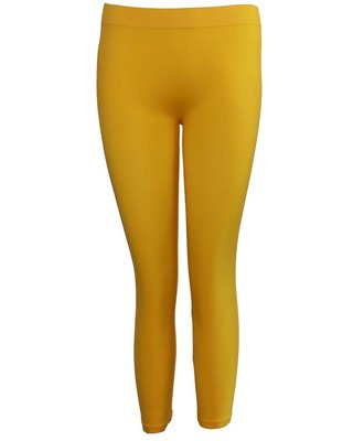 Premium Opaque Yellow Footless Leggings Cotton/Polyester  12 PACK 8095D