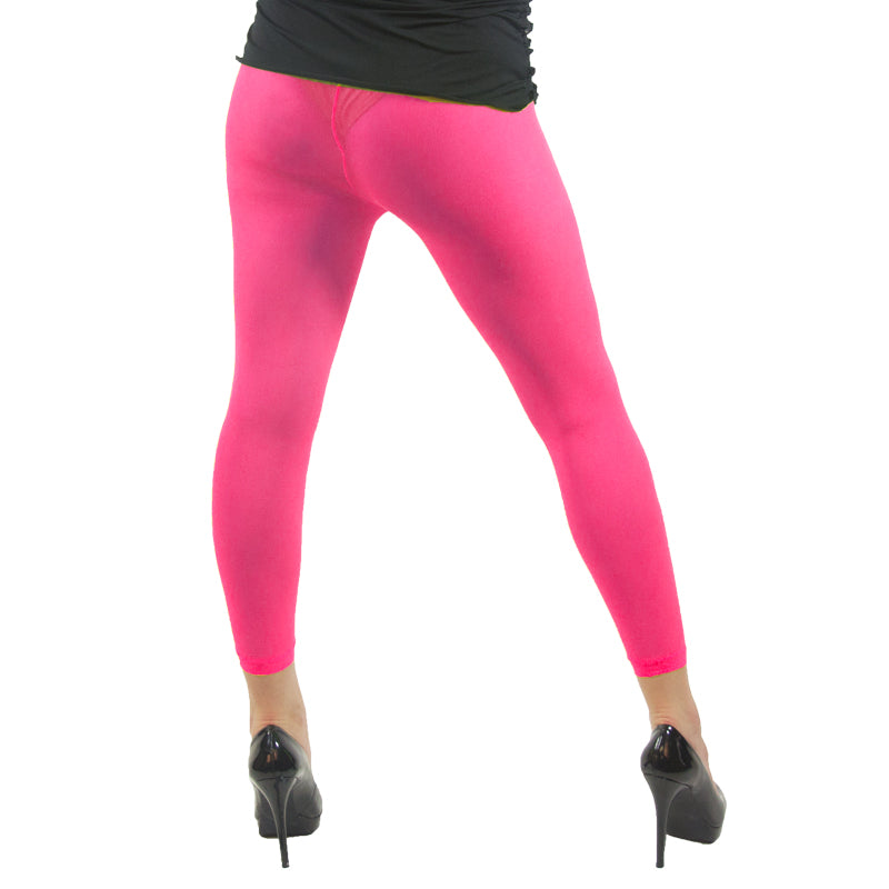 Hot Pink Footless Tights 8096