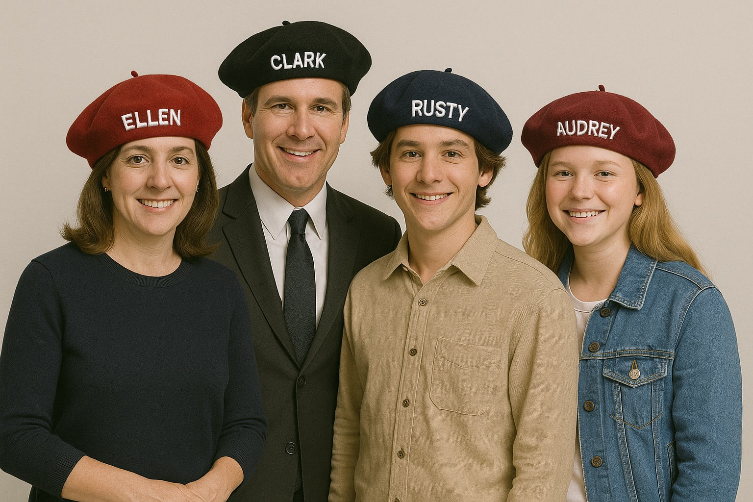 Personalized Beret, Customized / Monogrammed Beret, 100% Wool, 15031