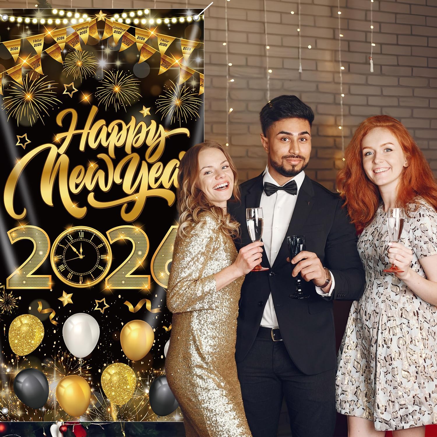 HUGE New Years Banner 6FT x 3FT 3891