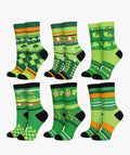 6 PACK St Patrick's Shamrock Beer Socks 10" 8175