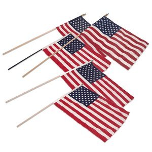 12 PACK Wholesale USA Pride Flags 12" 9032