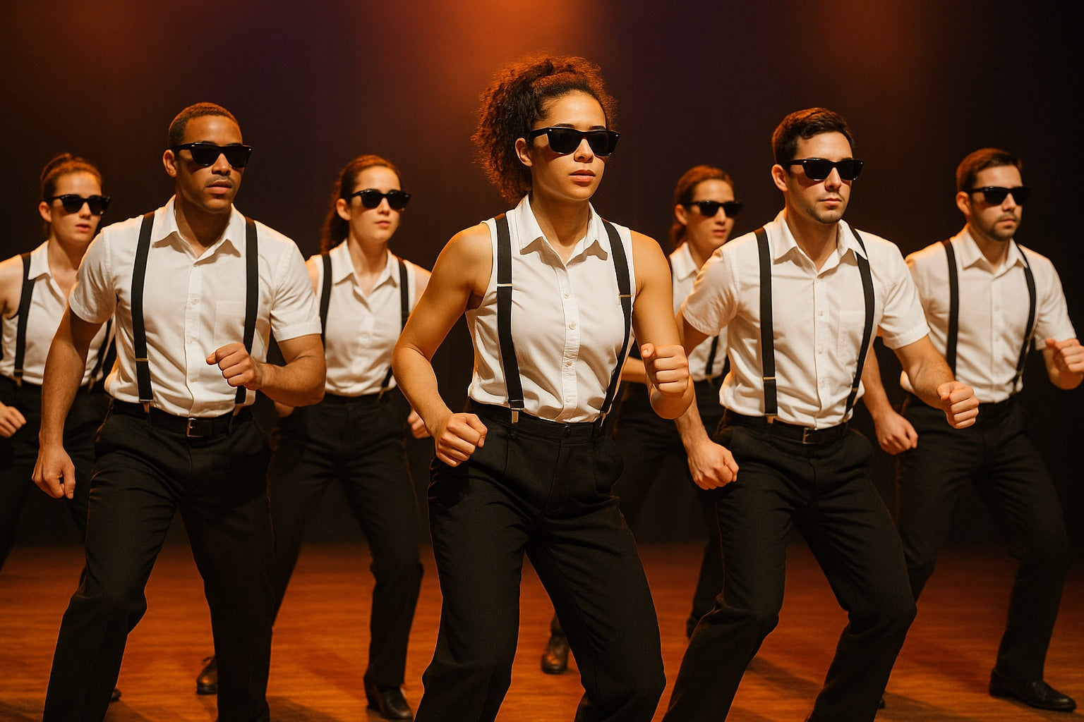 Dancers Black Suspenders Elastic Clip On 1200