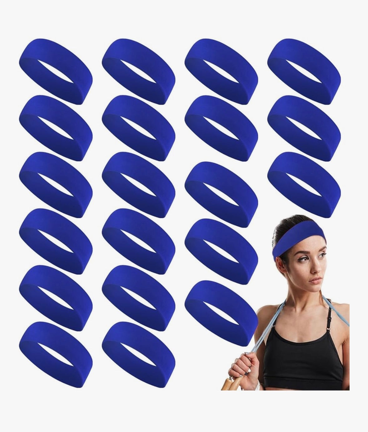 Royal Blue Terry Cloth Sweatband/Headband 3098