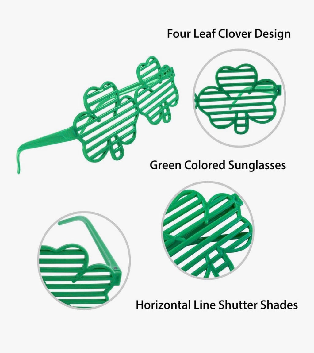 St Patricks Irish Shamrock Sunglasses  7110