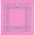 Light Pink Bandana 22" Square Standard 100% Cotton 12 PACK 1914D