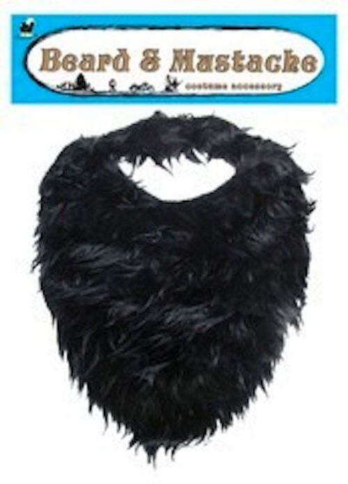 Fake Beard | Fake Mustache | Halloween Beard | Black 8" 12 PACK 1622