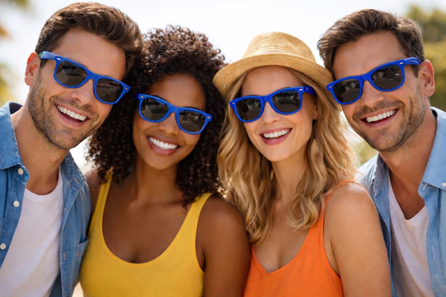 Royal Blue Vintage 80's Style Iconic Sunglasses Adult 12 PACK WS1076D