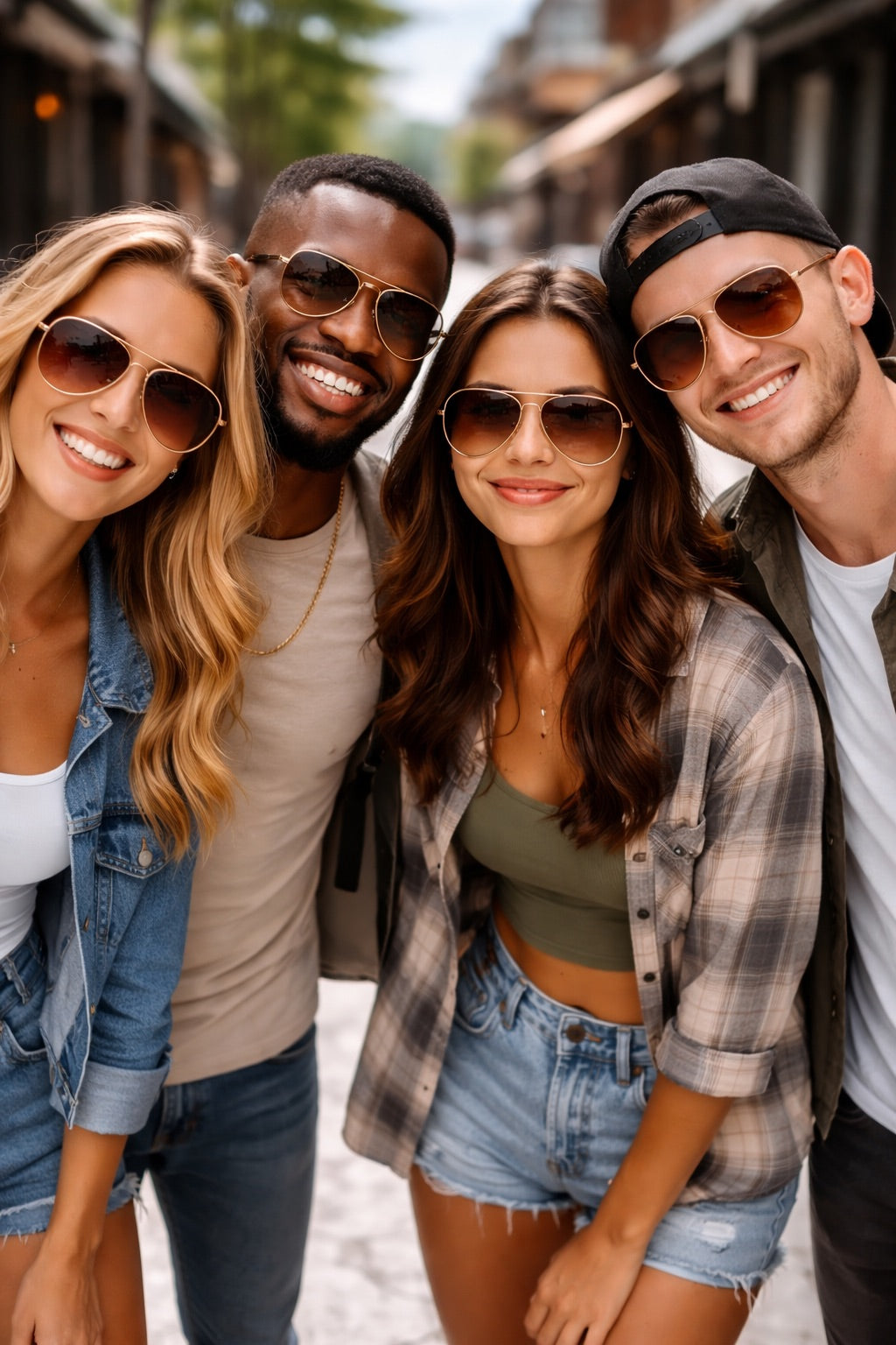 Gold Frame and Brown Lens Aviator Sunglasses Bulk Wholesale 1109