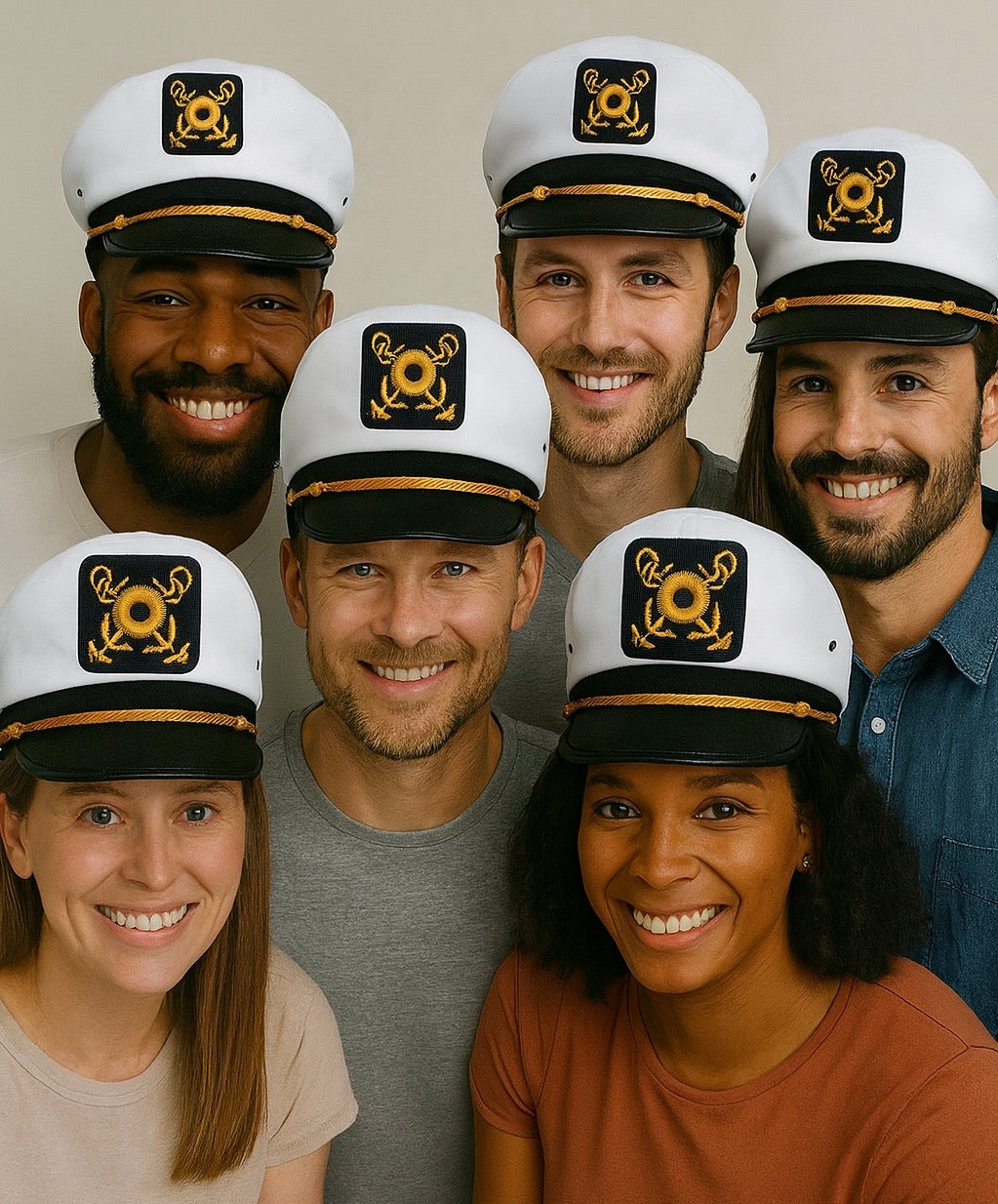 12 PACK Adult Captain Yacht Hat with Yellow String 1343