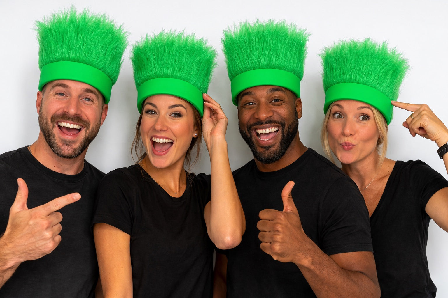 St Patricks Day Irish Mohawk Wig 12PK  6029D