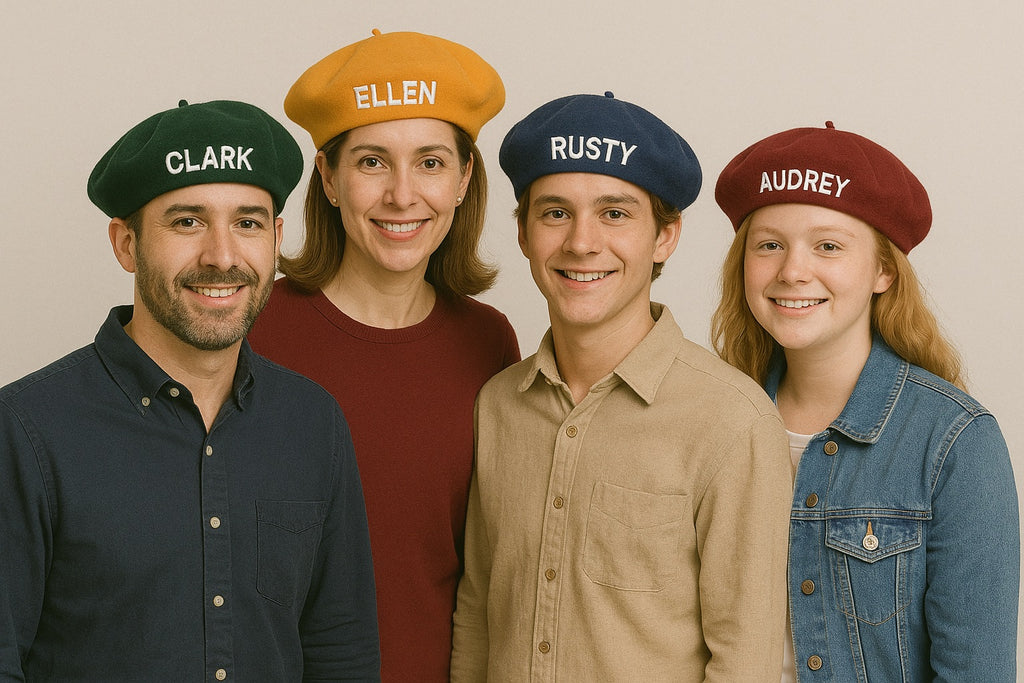 French Beret Hat, Customized or Monogrammed Custom Beret, Soft Beret Hat, Basque Beret, Adult Wool Beret Hat 100% Wool (Fonts in Picture Gallery)