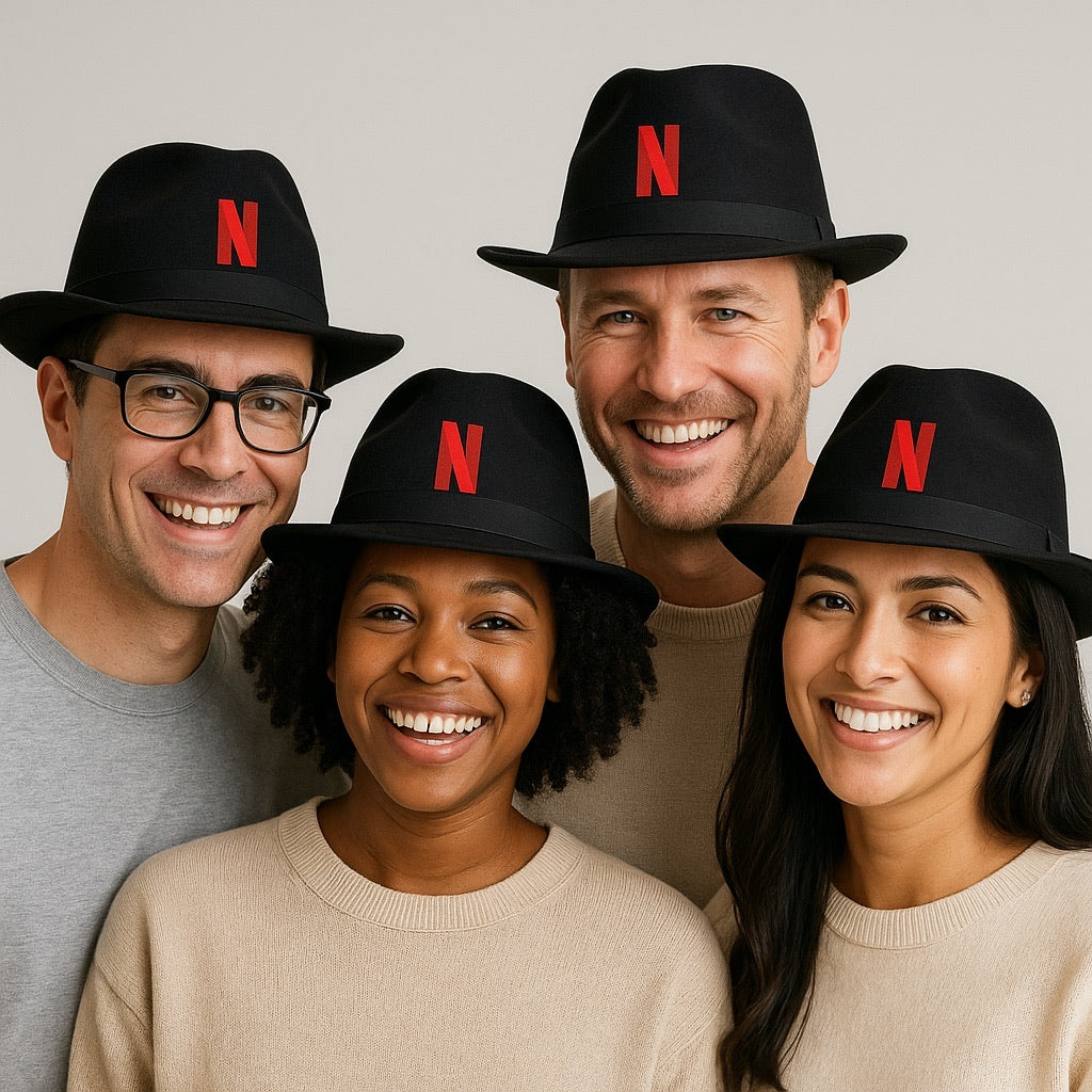 Mens Fedora Hats | Custom Fedora Hats | Custom Made Fedora Hats | (Fonts in Picture Gallery)