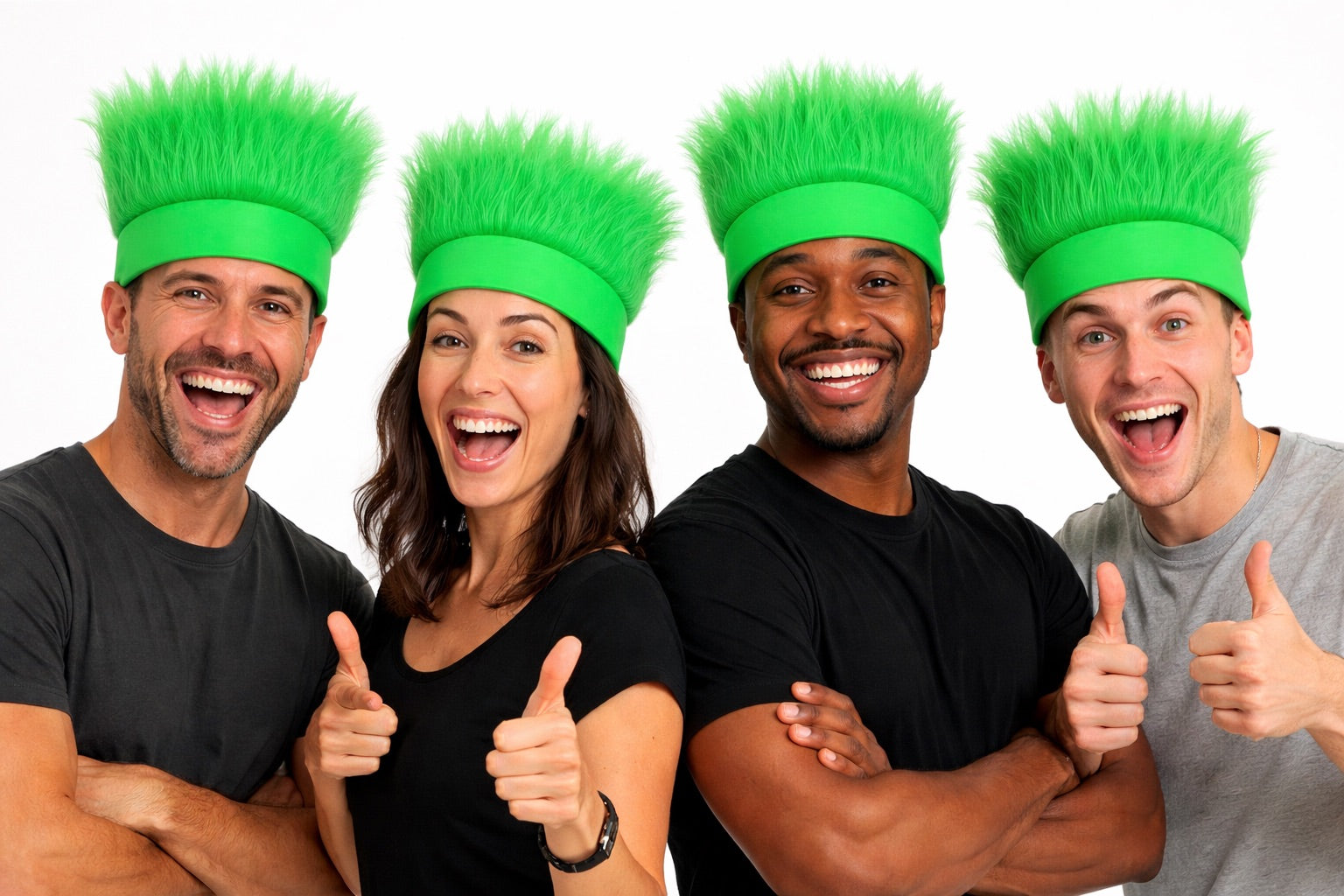 St Patricks Day Irish Mohawk Wig 12PK  6029D
