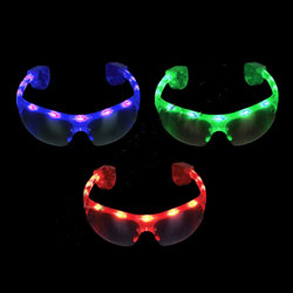 12 PACK LED Dark Lens Aviator Style Mix Colors 7101A